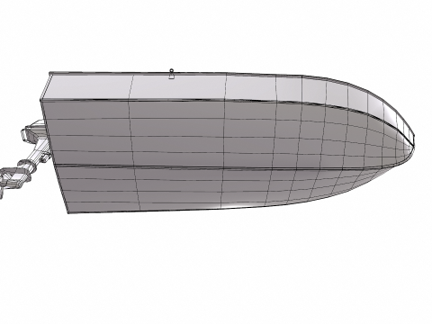 Old Motorboat Low-poly PBR 3D Model