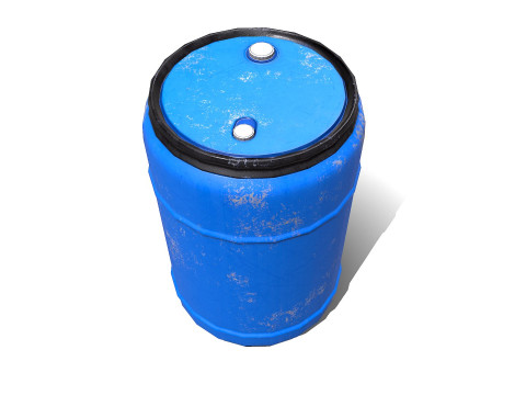 Plastic Barrel Low-poly PBR Model 3D