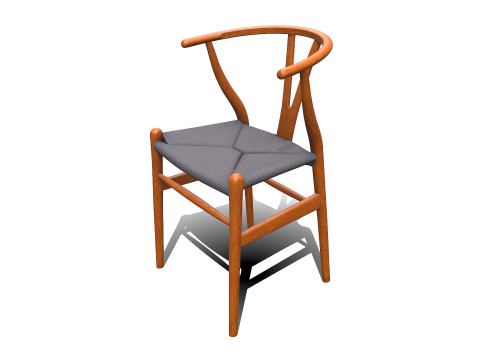 Wishbone Chair PBR Low-poly 3D Model