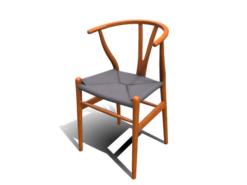 Wishbone Chair PBR Low-poly 3D मॉडल