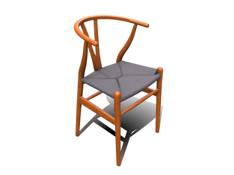 Wishbone Chair PBR Low-poly 3D मॉडल