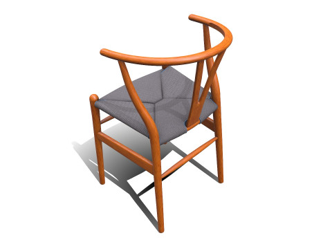 Wishbone Chair PBR Low-poly 3D मॉडल