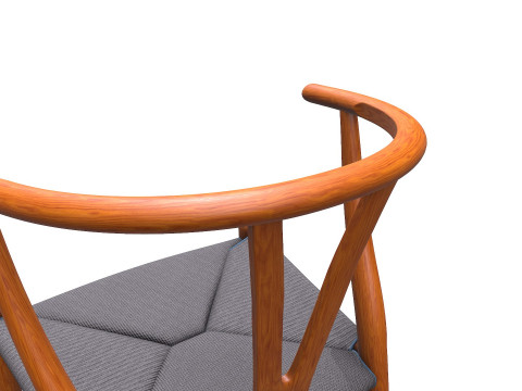 Wishbone Chair PBR Low-poly 3D मॉडल