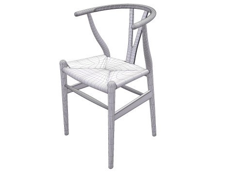 Wishbone Chair PBR Low-poly 3D मॉडल