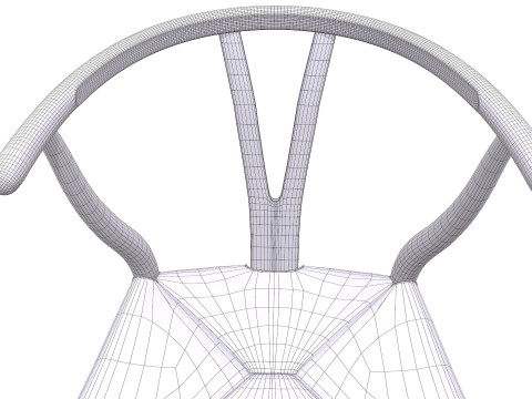 Wishbone Chair PBR Low-poly 3D मॉडल