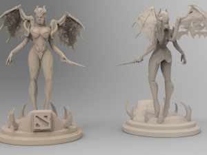 queen of pain dota 2 3D 프린트 모델