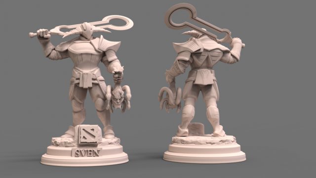 sven dota2 3D Принт Модель in Монстры и Существа 3DExport