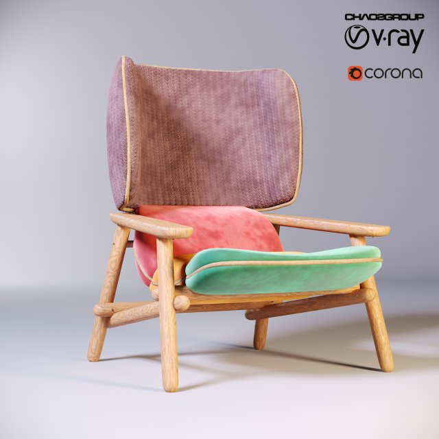 lilo wing chair 3D मॉडल .c4d .max .obj .3ds .fbx .stl .blend 