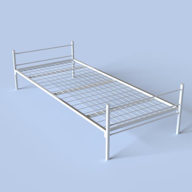 metal bed frame 3D Model .c4d .max .obj .3ds .fbx .stl .blend 