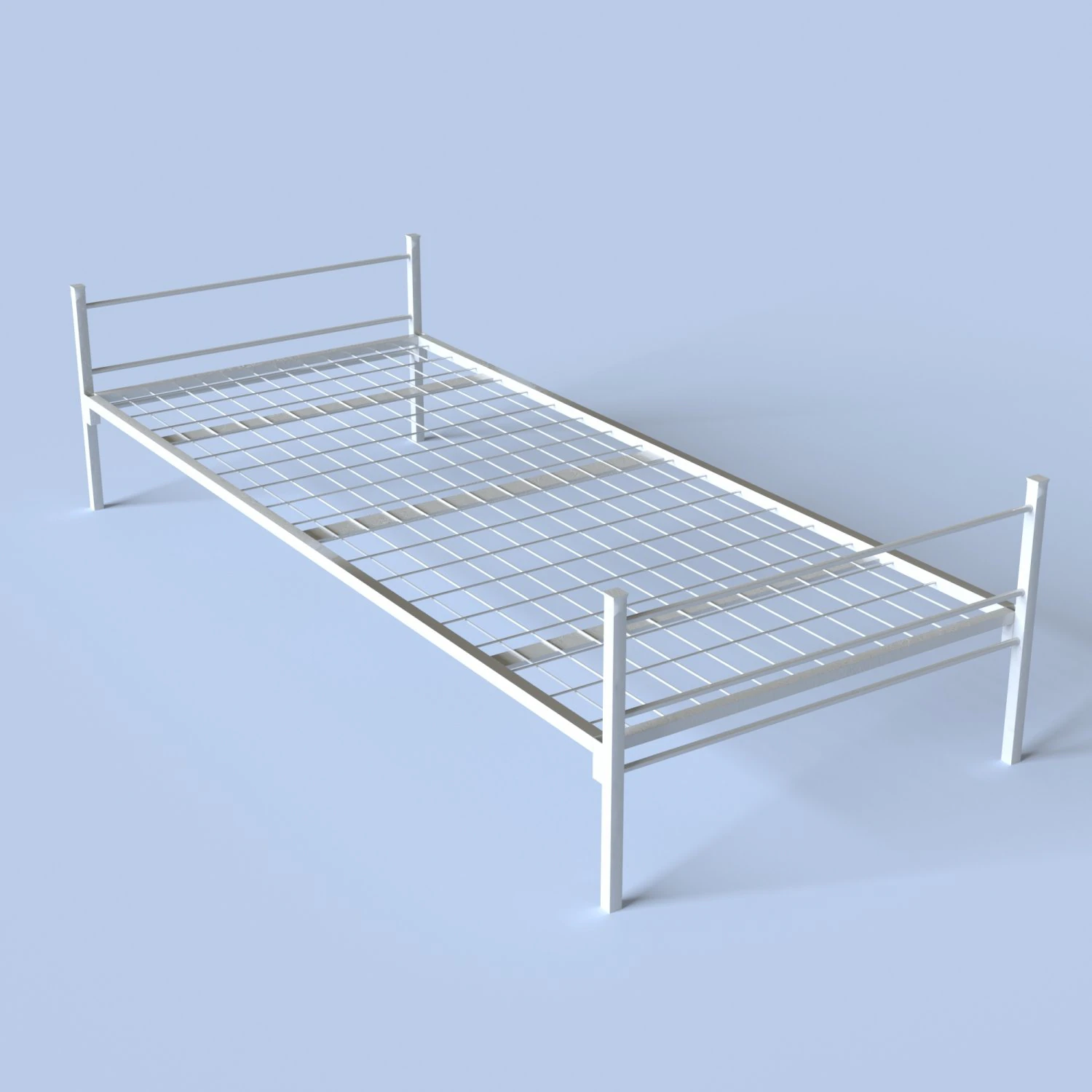metal bed frame 3D Model .c4d .max .obj .3ds .fbx .stl .blend 