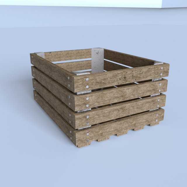 wood box 3D Модель .c4d .max .obj .3ds .fbx .stl .blend 