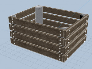 wood box 3D Модель