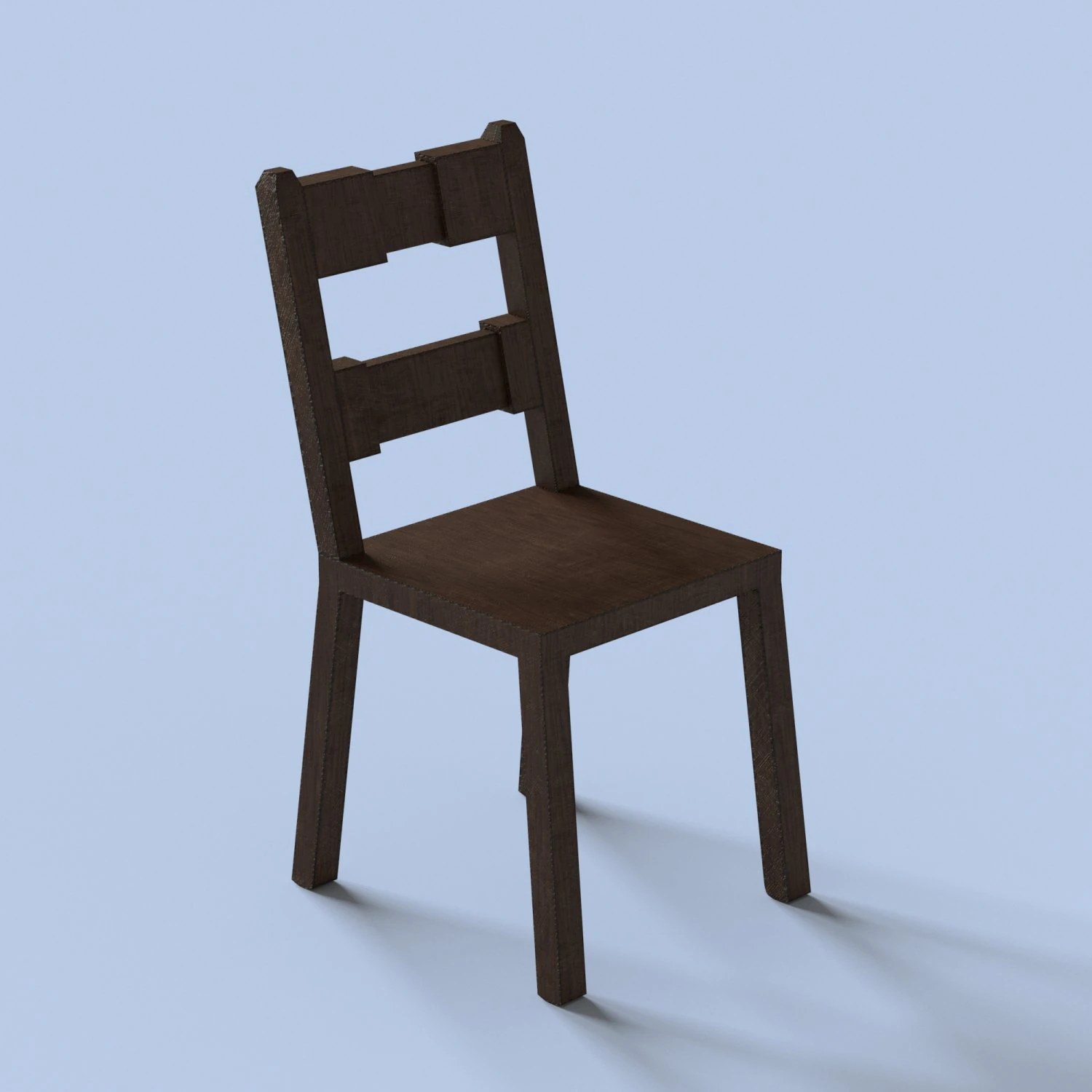 wood old chair 3D Model .c4d .max .obj .3ds .fbx .stl .blend 