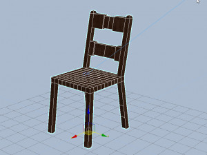 wood old chair Modelo 3D