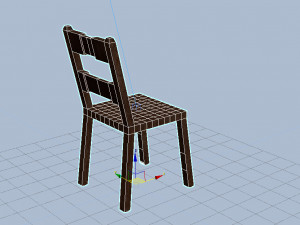 wood old chair Modelo 3D