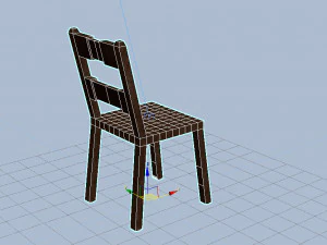 wood old chair 3D Model