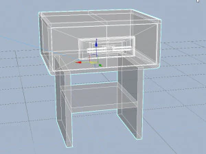 bedside wood table lowpoly 3D Model
