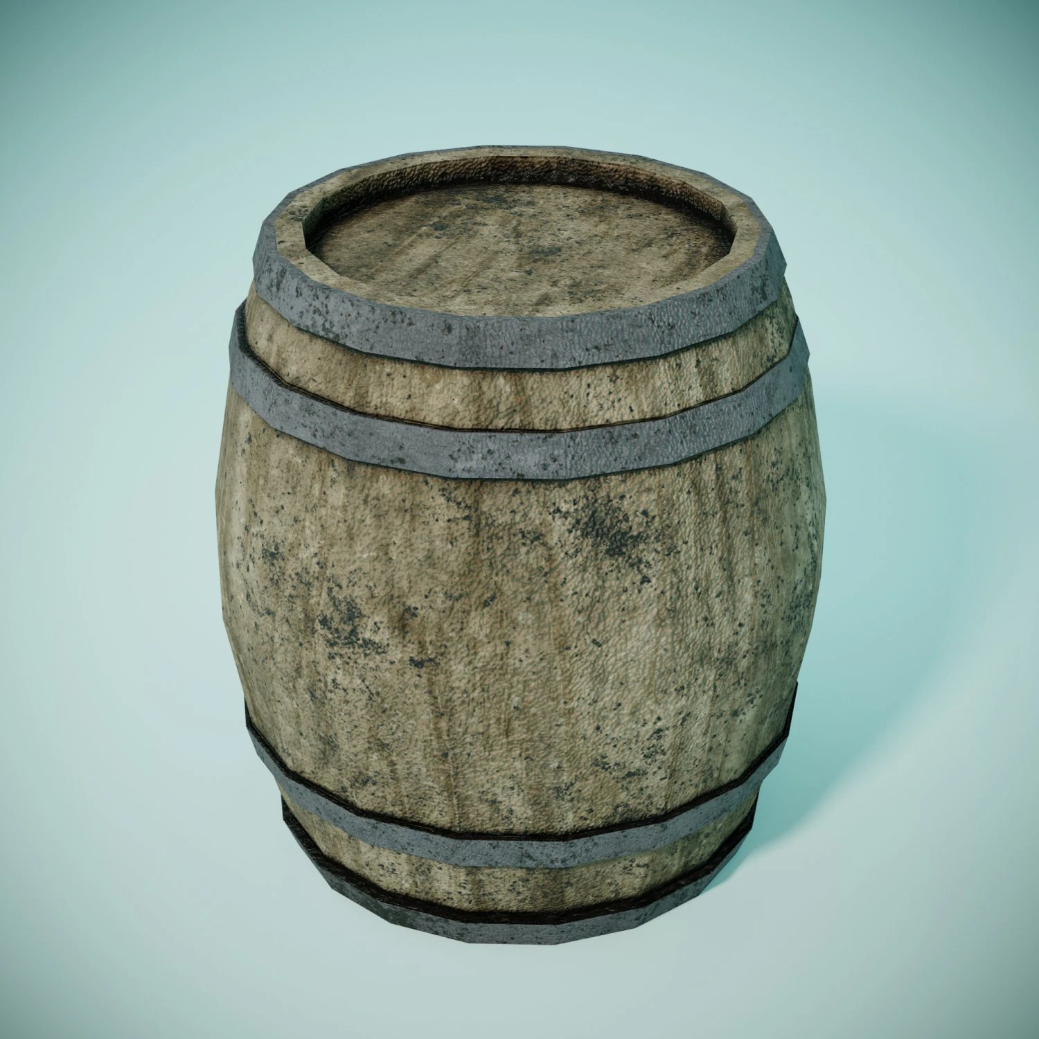 wood barrel 3D Model .c4d .max .obj .3ds .fbx .stl .blend 