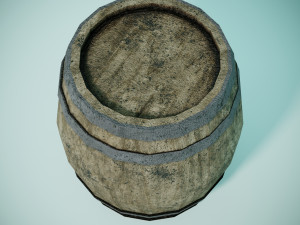 wood barrel Modello 3D