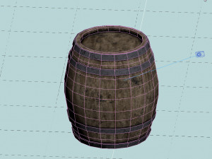 wood barrel Modello 3D
