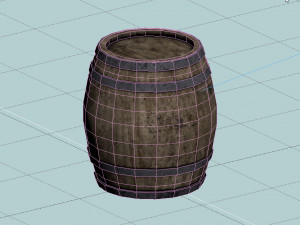 wood barrel Modello 3D
