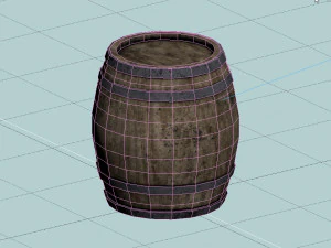wood barrel 3D Model