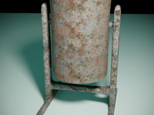 rust old bin Modello 3D