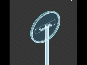russian sign no entry Modelo 3D