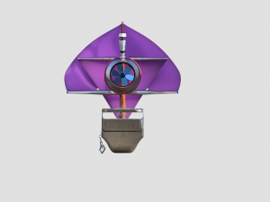 wind hook ship vessel concept steampunk - futuristic- pirate boat 3D Model