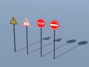 city props low poly Model 3D