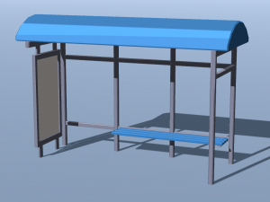 city props low poly Model 3D