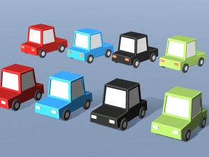 city props low poly Model 3D