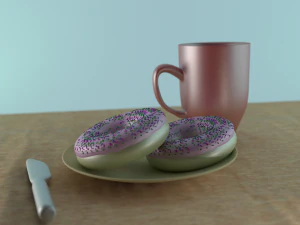 달콤한 다운넛 3D 모델