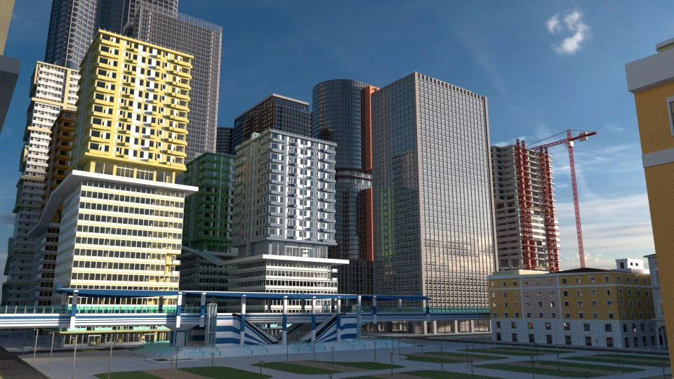cityscape00 3D Model .c4d .max .obj .3ds .fbx .stl .blend