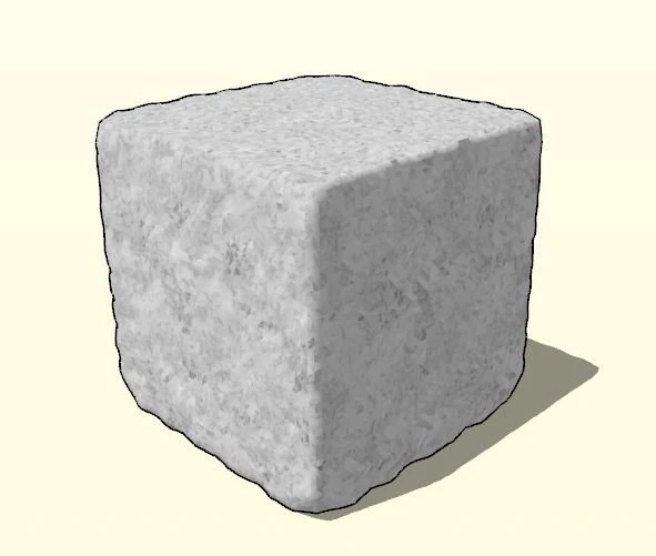 MARBLE CUBE Rough 3D Model .c4d .max .obj .3ds .fbx .stl .blend 