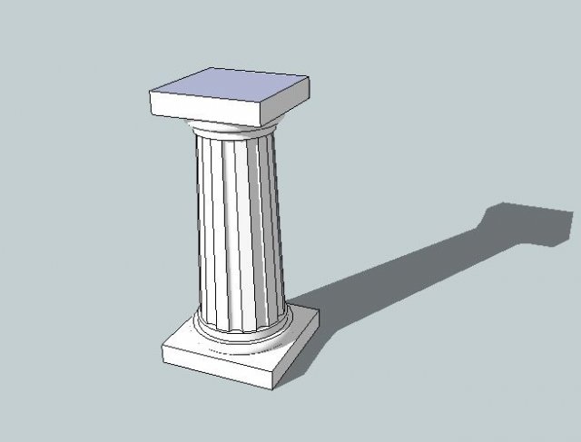 GREEK COLUMN 3D Model .c4d .max .obj .3ds .fbx .stl .blend 