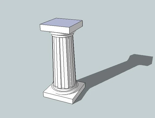 GREEK COLUMN 3D Model .c4d .max .obj .3ds .fbx .stl .blend 