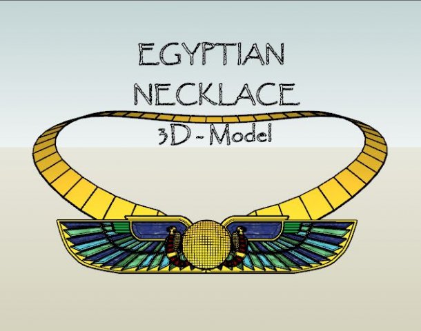 EGYPTIAN NECKLACE 3D Model .c4d .max .obj .3ds .fbx .stl .blend