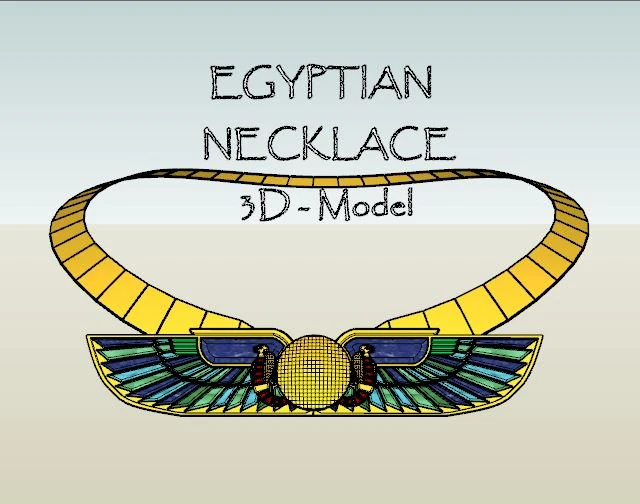 EGYPTIAN NECKLACE 3D Model .c4d .max .obj .3ds .fbx .stl .blend