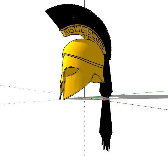 CORINTHIAN GREEK HELMET 3D Model .c4d .max .obj .3ds .fbx .stl .blend