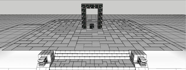 MAYAN AZTEC PORTAL 3D Model .c4d .max .obj .3ds .fbx .stl .blend