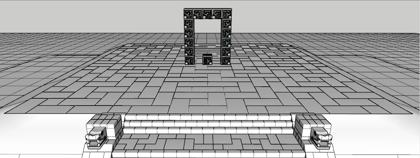MAYAN AZTEC PORTAL 3D Model .c4d .max .obj .3ds .fbx .stl .blend