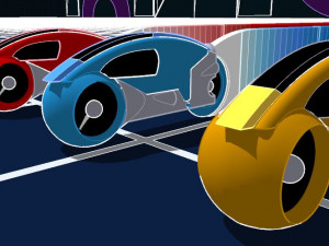 TRON GAMES GRIDLIGHTCYCLES 3D Model
