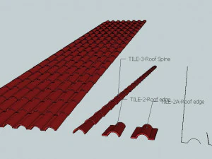 ROOF TILES 3D Model