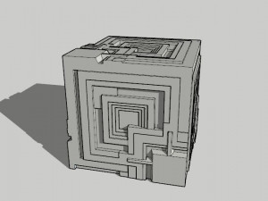 MAYAN AZTEC CUBES PANELS 3D Модель