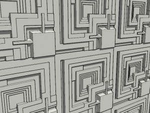 MAYAN AZTEC CUBES PANELS 3D Модель