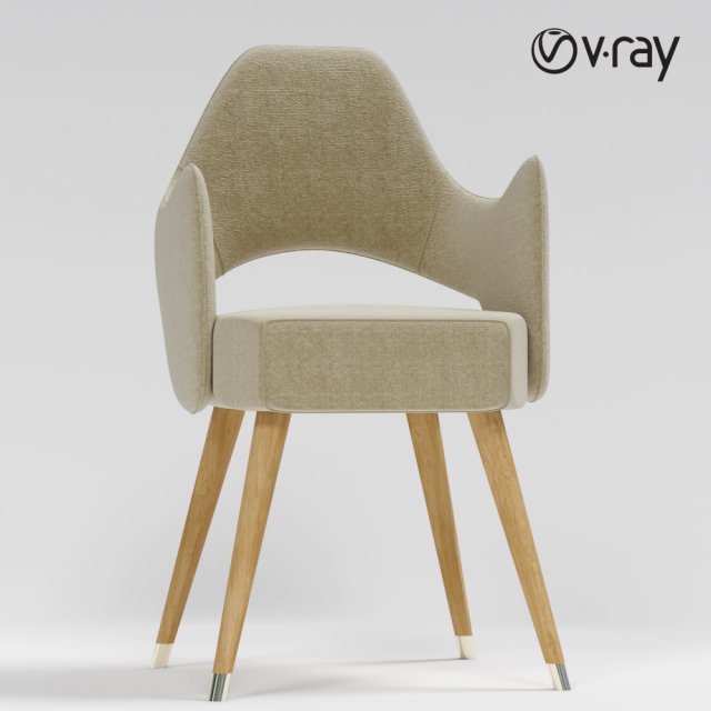 modern silk chair 3D Модель .c4d .max .obj .3ds .fbx .stl .blend 