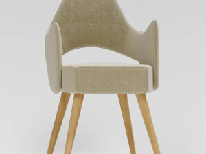 сучасне шовкове крісло 3D Модель