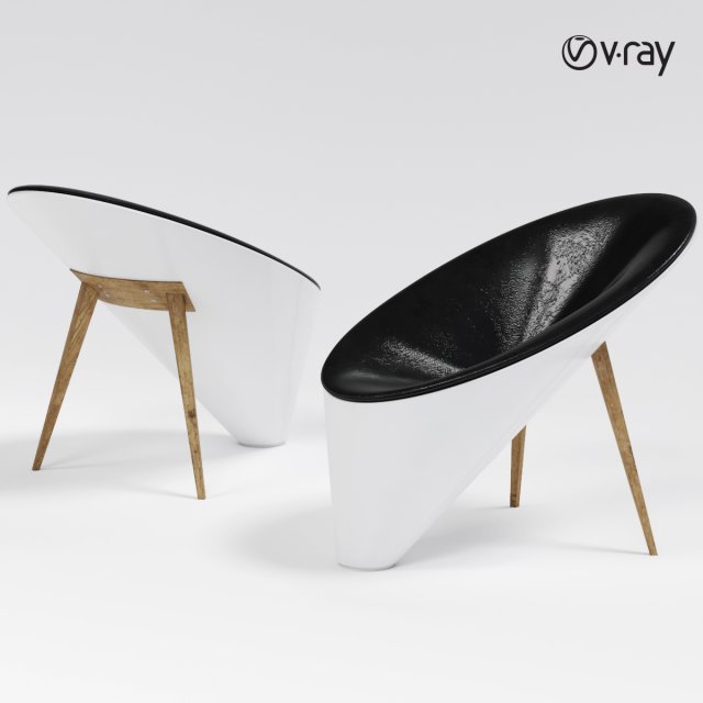 modern white chair 3D-Modell .c4d .max .obj .3ds .fbx .stl .blend 