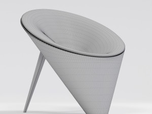 modern white chair 3D-Modell